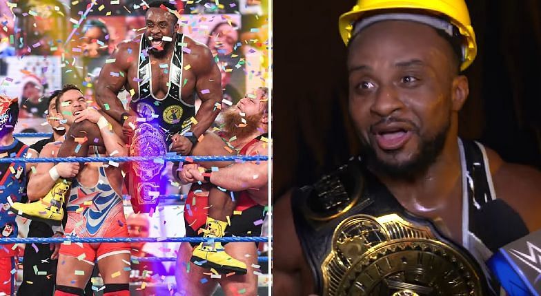 Big E reacts to his Intercontinental title win