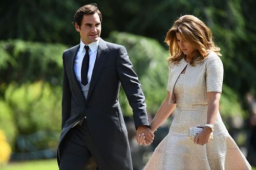 Roger Federer with wife Mirka