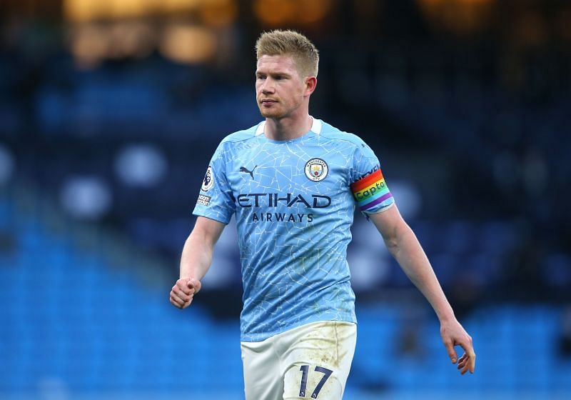 Kevin De Bruyne was frustrated by his teammates by the end of the game.