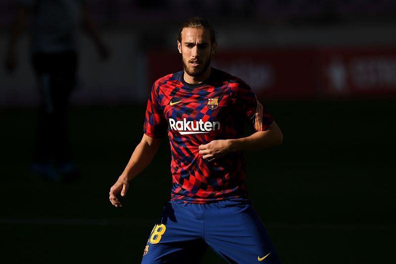 Oscar Mingueza has looked assured alongside Clement Lenglet in the Barcelona defence