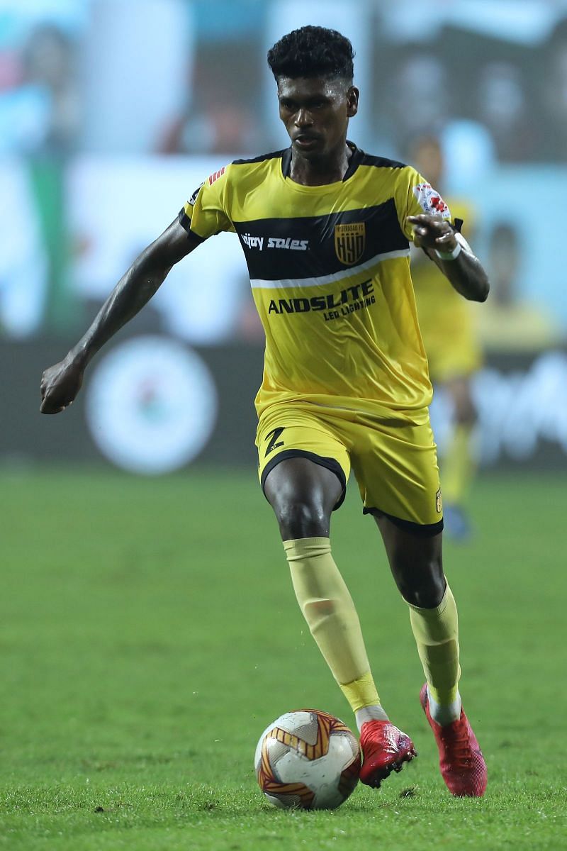 Liston Colaco started the match for Hyderabad FC against Kerala Blasters (Image Courtesy: ISL Media)