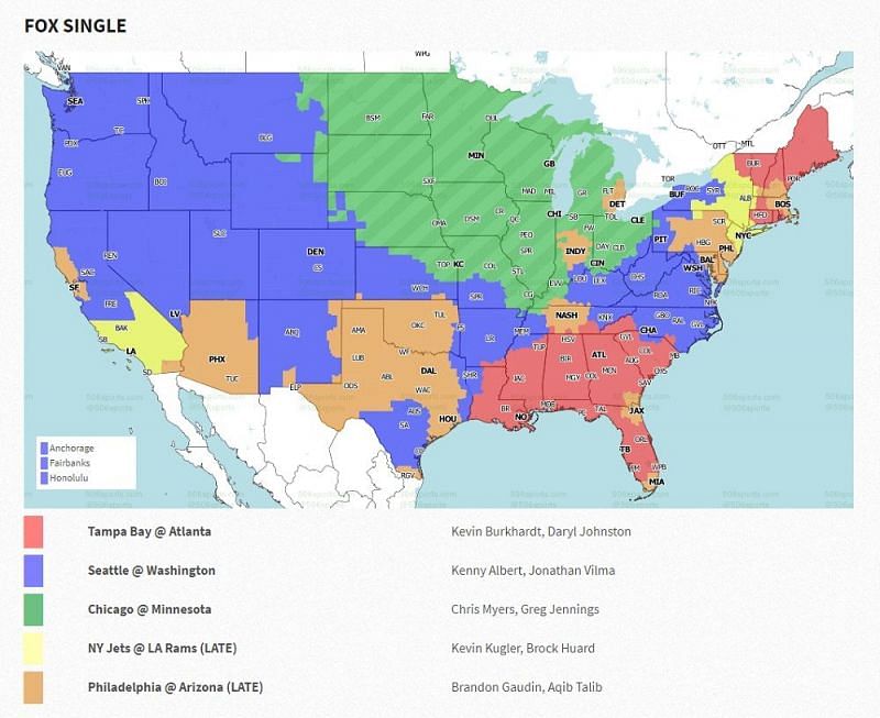 NFL Week 15 coverage map: FOX