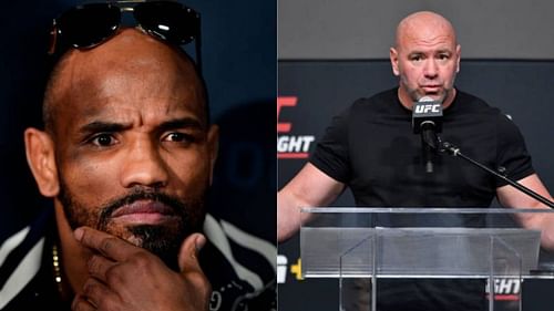 Yoel Romero (L) and UFC president Dana White (R)