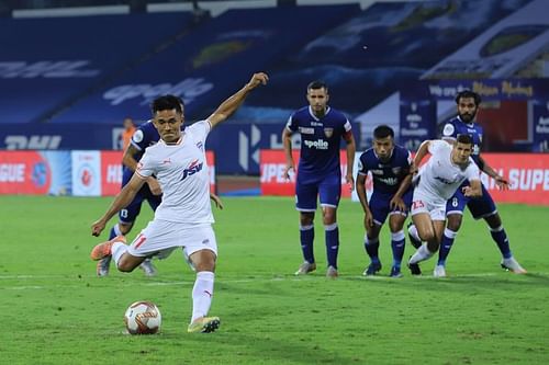 Sunil Chhetri was the savior for Bengaluru FC (Image courtesy: ISL)