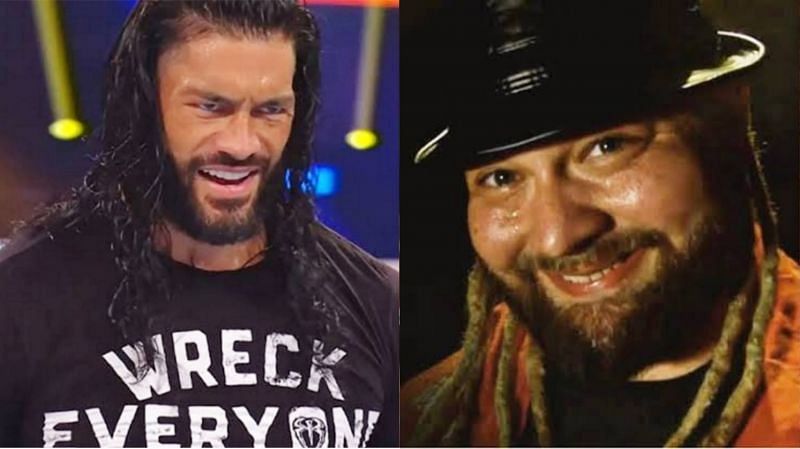 Roman Reigns (left) and Bray Wyatt (right)