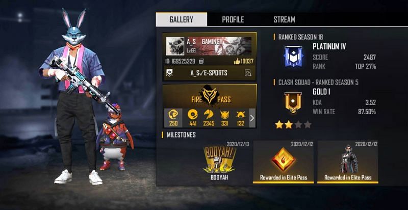 As Gaming S Free Fire Id Stats K D Ratio Real Name And More