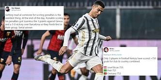 Twitter reacts as Cristiano Ronaldo double fires Serie A champions Juventus to 3-1 win over Genoa