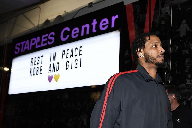 Trevor Ariza at Kobe Bryant&#039;s memorial 