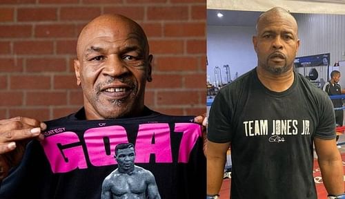 Mike Tyson (left); Roy Jones Jr. (right)