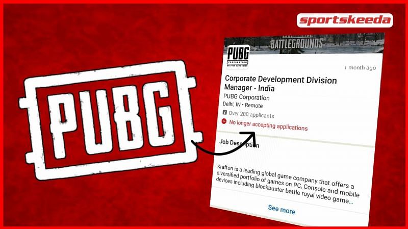PUBG Corporation has taken down the Corporate Development Manager&#039;s vacancy notice
