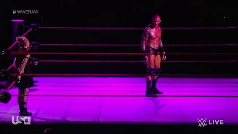 Alexa Bliss confronting Randy Orton