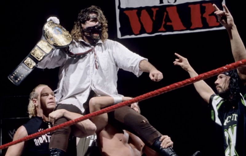 22 years ago today, Mick Foley defeated The Rock to become WWE Champion for the first time.