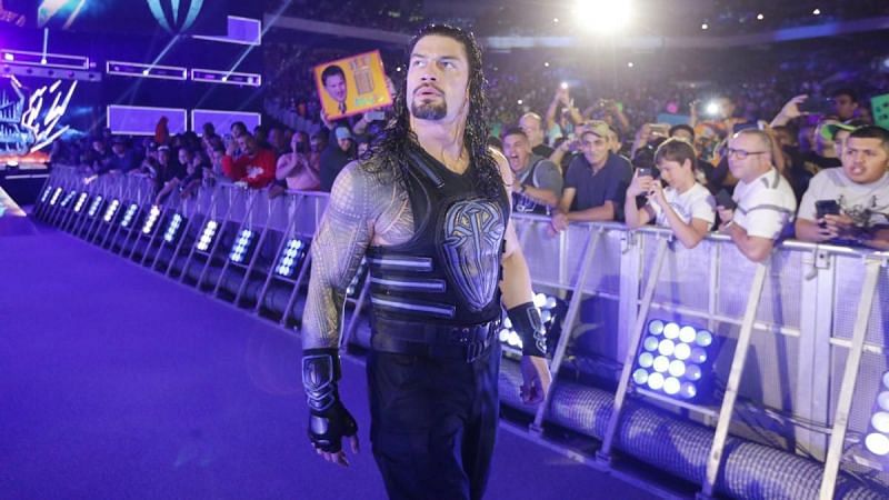 Roman Reigns at the 2017 Royal Rumble in the Alamodome