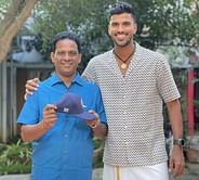 Washington Sundar shares warm picture of his dad holding his debut Test cap