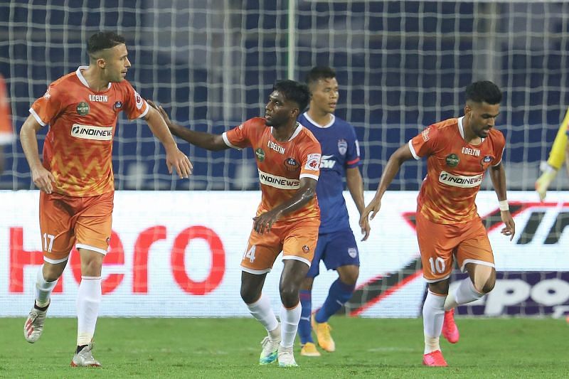 Igor Angulo (L) has scored 9 goals in 11 matches for FC Goa. (Image: ISL)