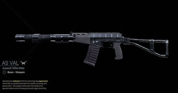 Image Via Activision: The AS VAL is a great option for an Assault Rifle