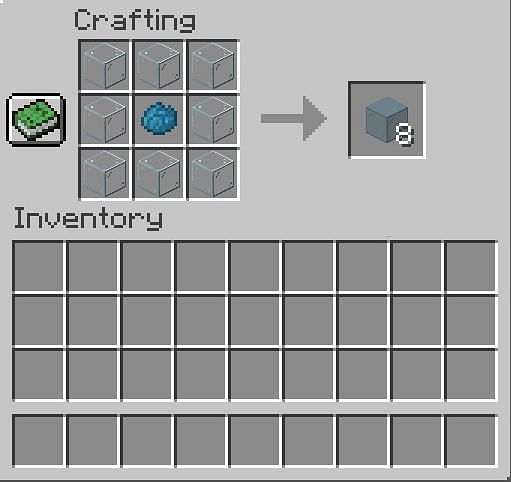 Crafting stained glass in Minecraft