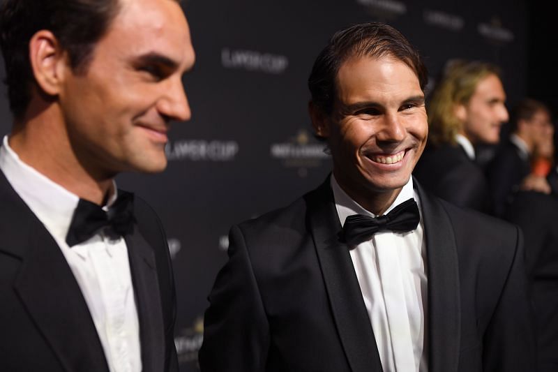 Roger Federer and Rafael Nadal at the 2019 Laver Cup