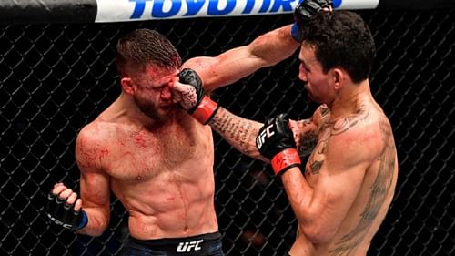 Max Holloway broke Calvin Kattar's nose at UFC Fight Island 7