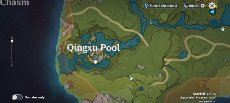 Qingxu Pool treasure location.