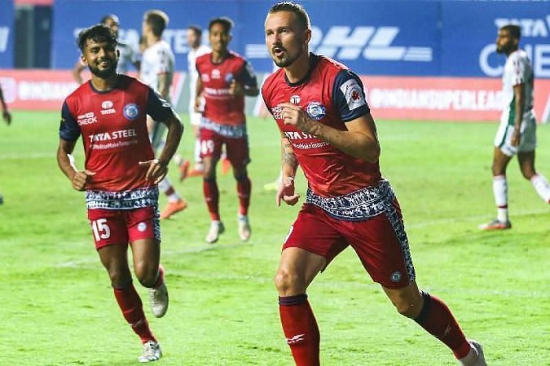 Nerijus Valskis is one of the most lethal strikers in the entire ISL (Courtesy - Jamshedpur FC Twitter)