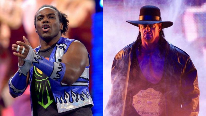 Xavier Woods (left) and The Undertaker (