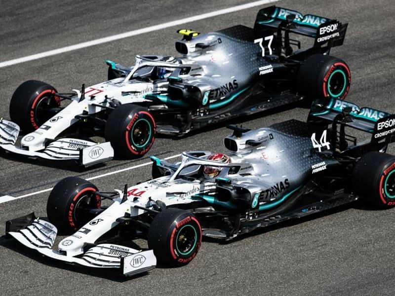 Lewis Hamilton gave the position back to Bottas on the last lap of the race.