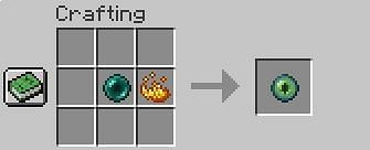 Inside the crafting table menu, place your ender pearl and blaze powder