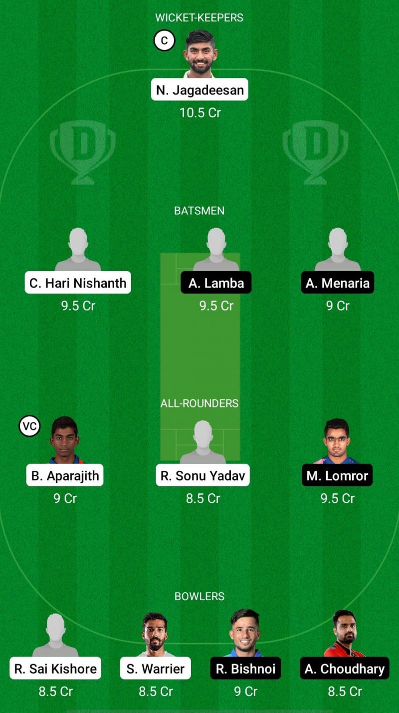 TN vs RJS Dream11 Fantasy Suggestions&nbsp;