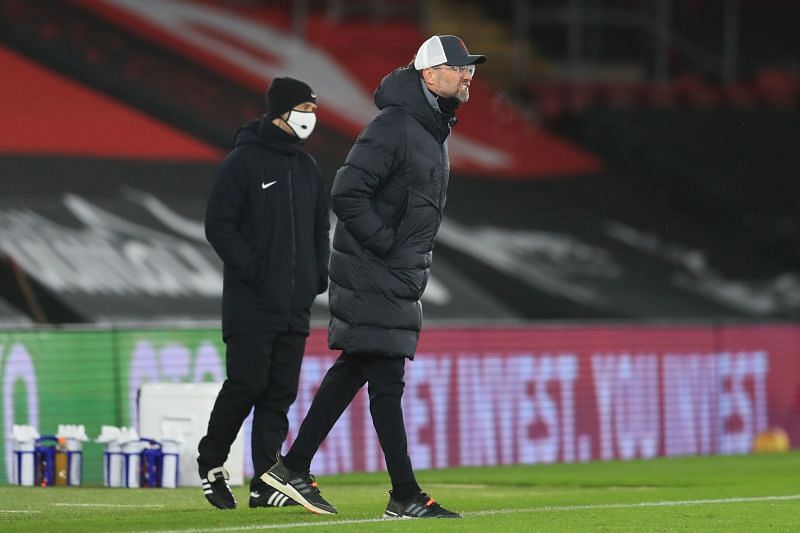 Jurgen Klopp during Liverpool&#039;s 1-0 loss away at Southampton