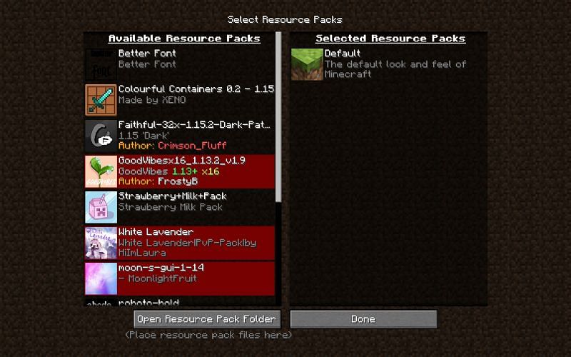 where is the minecraft resource pack folder