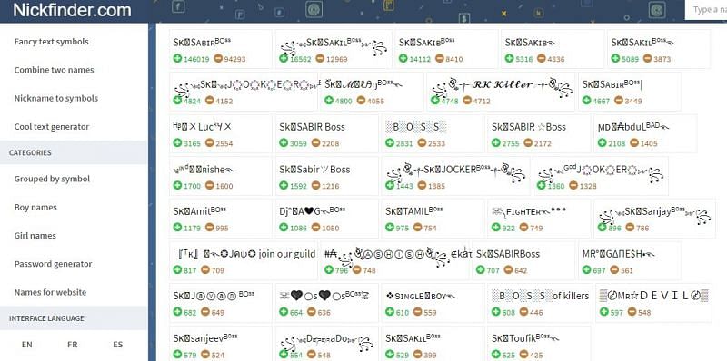 How To Get Stylish Free Fire Names With Creative Fonts Like Sk Sabir Boss In 2021 Path Of Ex