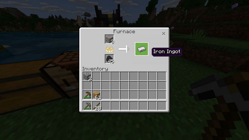 Crafting iron ingot