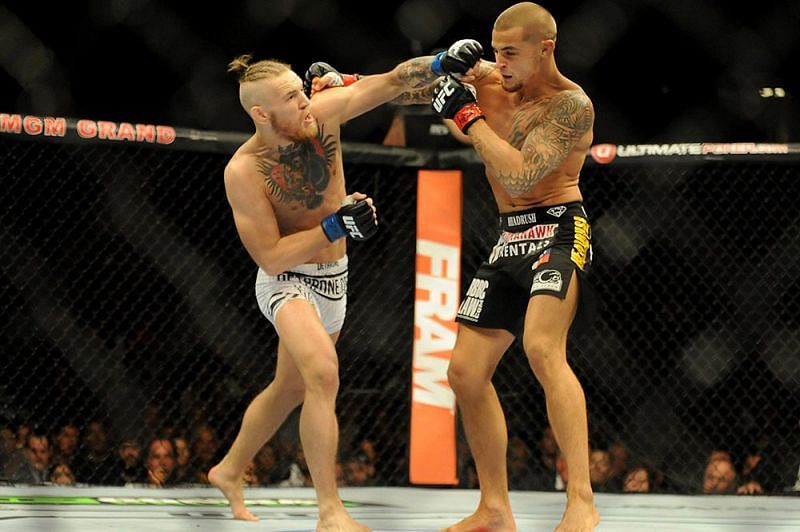 Conor McGregor famously defeated Dustin Poirier at UFC 178 in 2014.