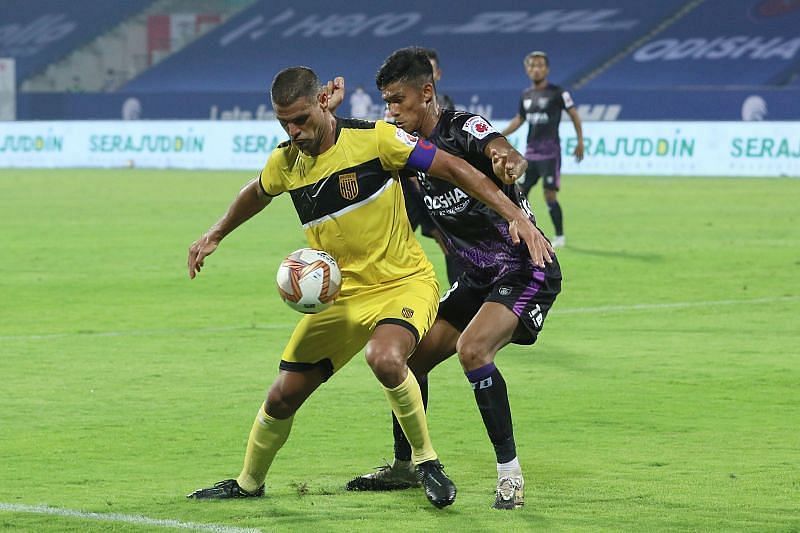 Hyderabad FC&#039;s Aridane Santana is the go-to man in their attack (Courtesy - ISL)