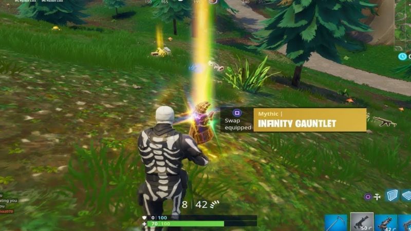 Infinity Gauntlet in Fortnite Season 4 (Image Credits: BigFoltz on YT)