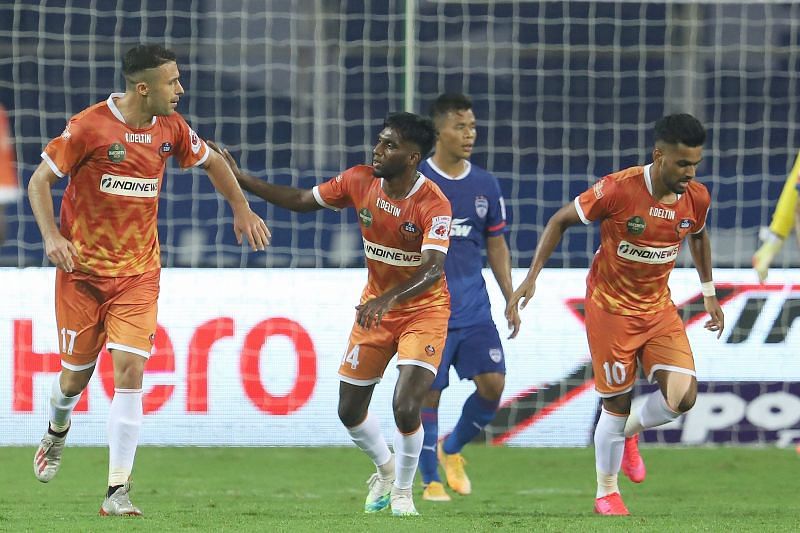 Igor Angulo (L) is the leading top-scorer of the current ISL season with 9 goals from 11 matches. (Image: ISL)