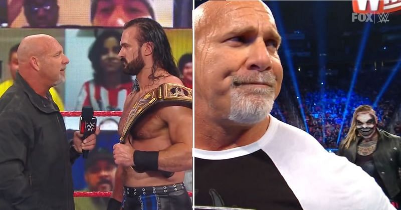 Goldberg confronts Drew McIntyre and The Fiend