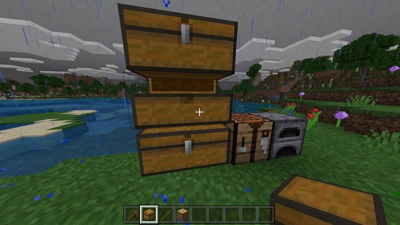 Stacking Minecraft chests on top of each other