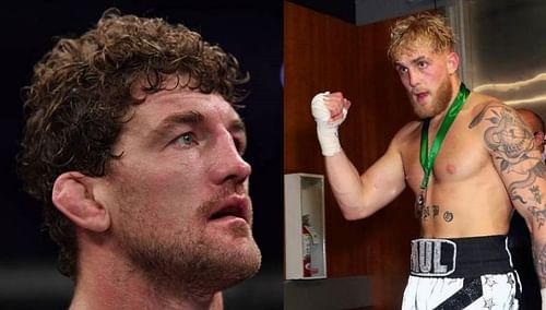 Ben Askren (left); Jake Paul (right)