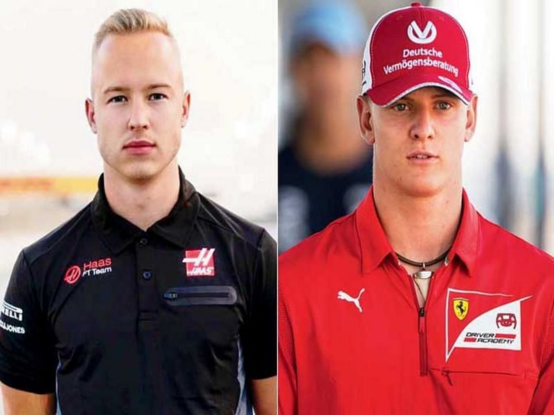 Nikita Mazepin (left) and Mick Schumacher (right) will be making their highly anticipated Formula 1 debuts with Haas.