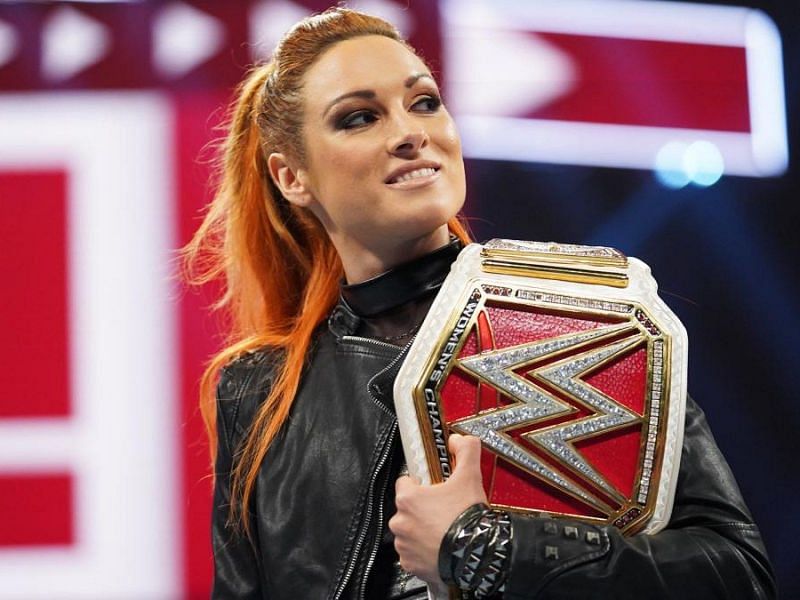 Becky Lynch with the Raw Women&#039;s Championship