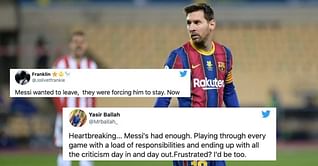 Twitter erupts as Lionel Messi gets red card in Barcelona's 2-3 loss to Athletic Bilbao