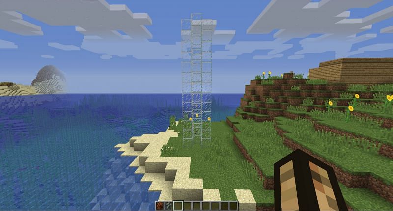 Step 1 to make water elevator in Minecraft