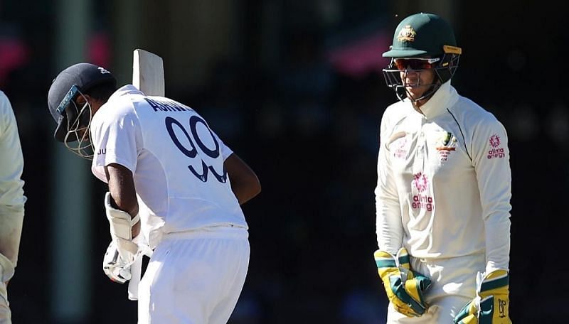 Tim Paine had a chat with Ashwin after the game