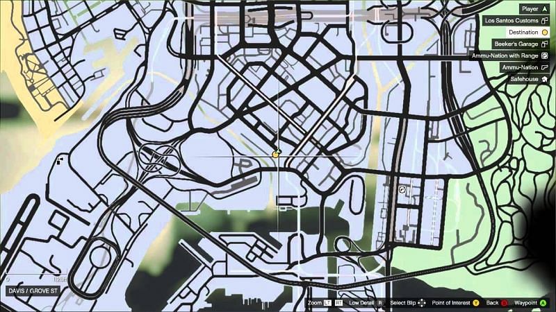 Grove Street Map Location Gta 5