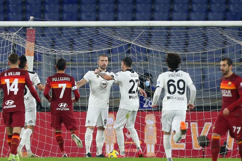 Roma were knocked out of the Coppa Italia by Spezia in midweek
