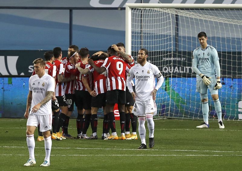Real Madrid were beaten 2-1 in the semi-final of the Spanish Super Cup.