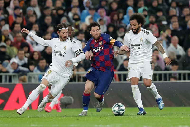 Real Madrid skipper Sergio Ramos and Leo Messi