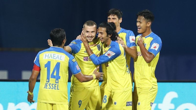 Kerala Blasters scored only two goals but should have added more to their tally against Odisha FC (Image Courtesy: ISL Media)